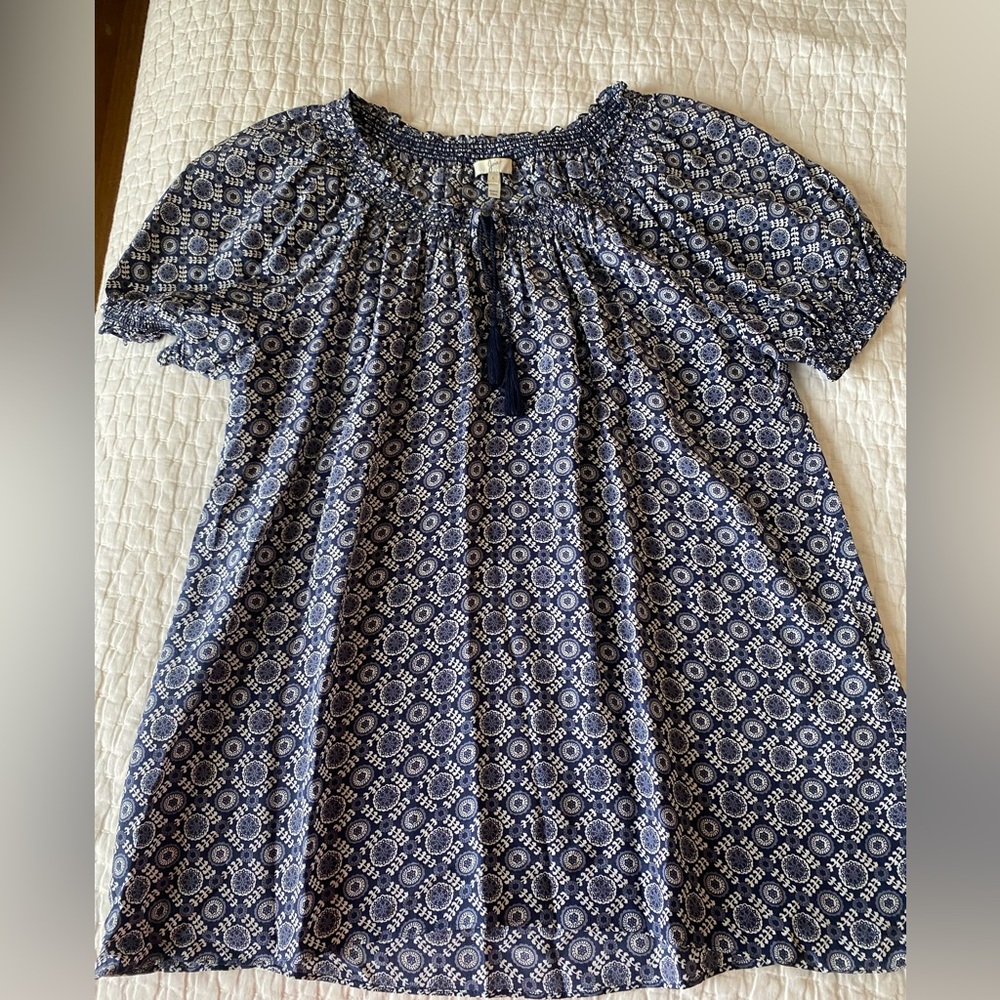 Joie silk blouse elastic sleeve size L